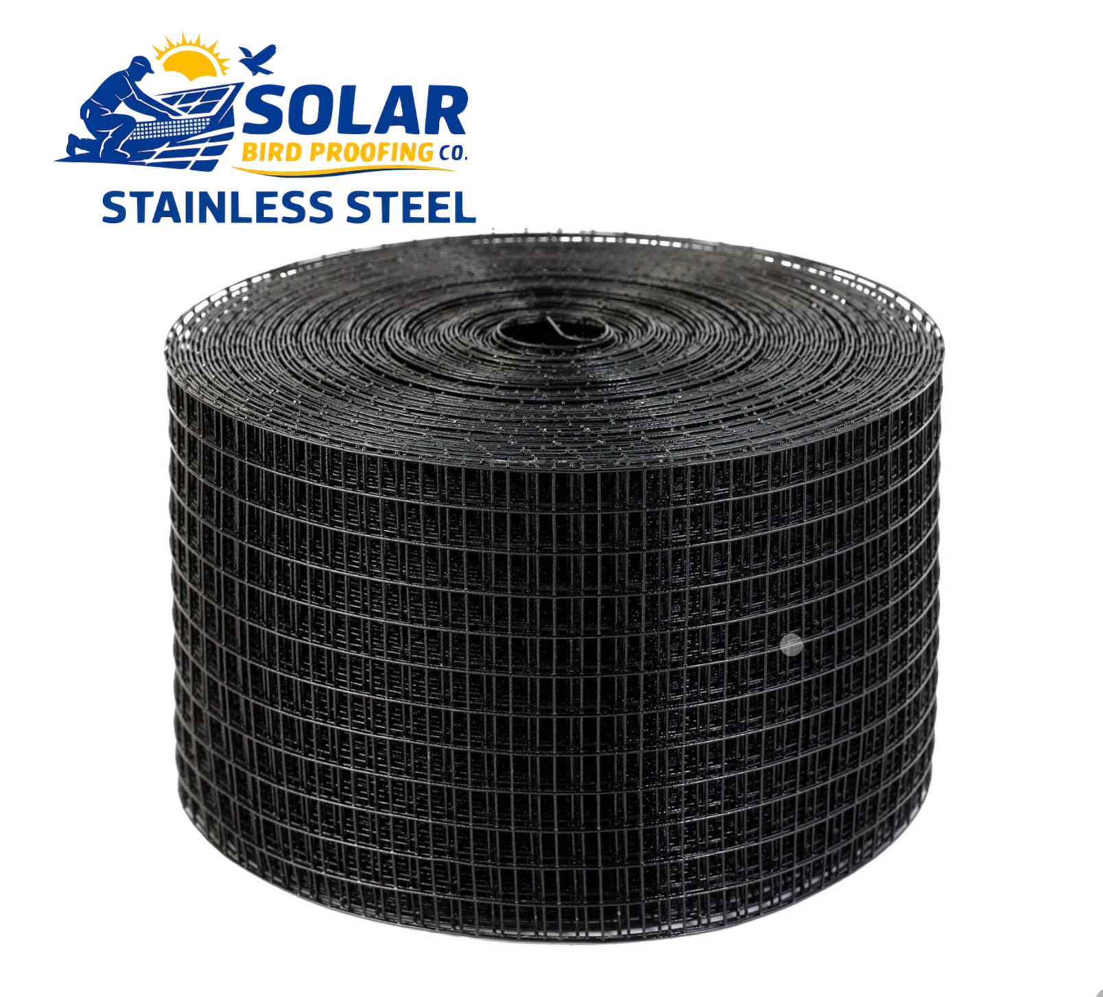 316 Stainless Steel Solar Bird Mesh Kit — 1.3mm marine-grade 316 stainless steel bird proofing mesh roll